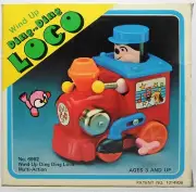 VTG 80's BTG DING DING LOCO WIND UP TRAIN WORKING NEW MIP VHTF RARE