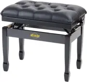 Adjustable Height Piano Bench/Piano Stool, Solid Wood with Glossy Paint, Thick C