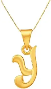 [Satfale Jewellers] 22K/18K Real Certified Fine Yellow Gold Y Letter Womens Pendant