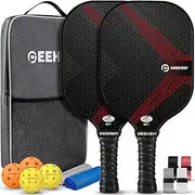 Pickleball Paddles Set of 1 | 2 | 4, USAPA Approved Fiberglass | Carbon Fiber Pickleball Set with Pickle Ball Rackets, Balls and Pickleball Bag, Lightweight Pickle Ball Paddle Set for Men and Women