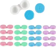 16 Pack Colorful Portable Contact Lens Case, Mini Contact Lens Case, Contact Lens Case Set for Travel, Daily Use
