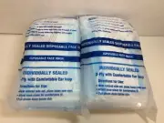 100 Pcs Blue Disposable Face Mask 3-Ply Ear-loop Mouth Cover, Individual Wrapped