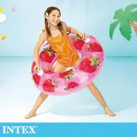 在飛比找森森購物網優惠-【INTEX】夏日水果游泳圈-直徑107cm 適用9+ 草莓