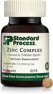 Standard Process - Chezyn - Trace Mineral Complex Supplement, Iron, Zinc, Copper, Supports Normal Blood Function, Immune System, Cognitive Function, and Cellular Energy Production, Gluten Free - 90 Tablets