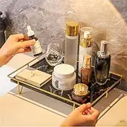 Washing Table Tray Rack Toilet Bathroom Wash Table Desktop Wash Table Cosmetics Storage Shelf (Argento Multilayer)