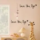 Polished Wood Decoration Rustic Home Accent Modern Family Wall Art Love Bye
