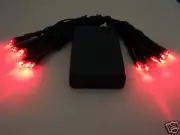 1 STRING - RED LED battery-powered Christmas lights