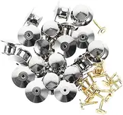 [Hohopeti] 10pcs gold clutch hat accessories lapel pin metal locking backs pin keepers locking pin backs for enamel pins clutch badge pin enamel pin back retainer crafts handbag