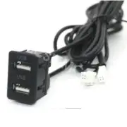 Car Multimedia Head Unit 4 Pin 6 Pin to Dual USB Port Charge Socket Outlet Panel (for: Audi)