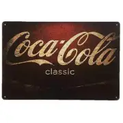 Coke Classic Sign Coca Cola Garage Man Cave 30cmx20cm - New