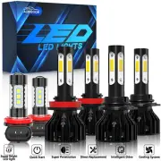 For GMC Terrain SLT Sport Utility 2010-2015 6x LED Headlight Hi/Lo + Fog Light