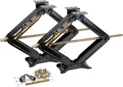 LIBRA 24" 6K Lbs RV Trailer Camper Stabilizer Leveling Scissor Jacks W/Dual Powe