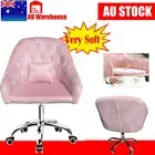 Velvet Office Chair Fabric Armchair Computer Swivel Study Adult Kids Work Pillow