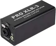 Barbuly PRO XLR-3 Professional Stereo Ground Loop Isolator 3.5 6.35 XLR Audio Noise Filter Noise Suppressor Isolator for PC