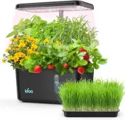 iDOO Hydroponics Growing System, 5-Pod Mini Indoor Herb Garden with Sprouter