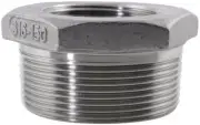 4" x 3" NPT Thread Hex Bushing 316 Stainless Steel 150 Pipe Fitting
