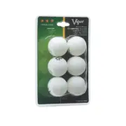 Viper Table Tennis 3 Star Ping Pong Balls - White - Set of 6