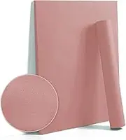 Dimoon 110''x17.7'' Pink Peel and Stick Wallpaper Contact Paper Modern Self Adhesive Wall Paper Removable Renter Friendly Textured Solid Color Shelf Cabinet Vinyl Roll (110''x17.7'',Rose Pink)