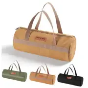 Tent Stakes Bag, Double Layer Tent Pole Pegs Storage Bag, Camping 35cm Khaki