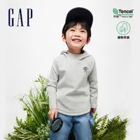 在飛比找momo購物網優惠-【GAP】男幼童裝 Logo帽T-灰色(890279)