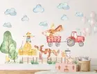 Farm Animal horse cow chicken scarecrow Removable Wall Decal Nursery Stickers