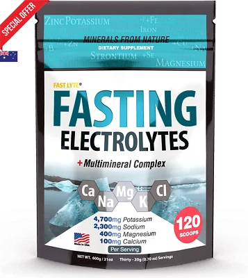 Fasting Electrolyte Powder 600g – High Mg & K, Keto Friendly, Multi-Mineral Mix