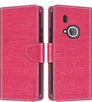[Shantime] Wood Grain Texture Leather Wallet Flip Case Compatible with Nokia 3310 2017, Card Holder, Kickstand, and Inner Soft TPU Case Cover for Nokia 3310 2017 (2.4 inch) Rose Red