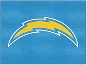 FANMATS 28808 Los Angeles Chargers All-Star Rug - 34 in. x 42.5 in. Sports Fan Area Rug, Home Decor Rug and Tailgating Mat