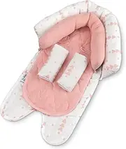 GoldBug Baby & Toddler 2-in-1 Car Seat Head Support + Strap Covers - Arrow
