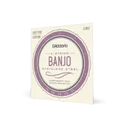 D'Addario EJS57 5-String Banjo Strings, Stainless Steel, Custom Medium, 11-22
