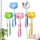 with Suction Cups Animal Head Toothbrush Holders