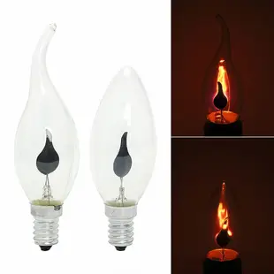 高質量 愛迪生火焰燈泡 LED愛迪生燈泡 E14 E27 3W 火焰燈泡燈吊燈 閃爍效果 高效節能