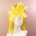 Funny Inspirational Clown Wig, Disco Punk Party Makeup Fan Colored Wig Props _t