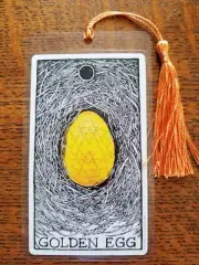 GOLDEN EGG Bookmark Animal Card Tarot Oracle Spirit Art Deck New Handmade Gift