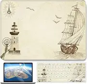 IVY for MacBook Pro 16 A2141 2019-2020 Case with Keyboard Cover & Screen Protection Film - Sailboat