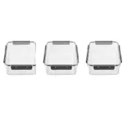 3x Boxsweden Crystal 3.2L/29cm Pantry Storage Container Home Food Organiser CLR
