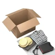 10-Pack Medium Moving Boxes with Handles - 21" x 15" x 16