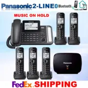 PANASONIC KX-TG9582B 2-LINE LINK2CELL 1 CORDED PHONE 5 CORDLESS 1 REPEATER