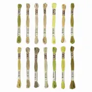 14 Skeins Embroidery Floss, Polyester Threads Multicolored Gray