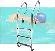 2/3-Step Swimming Pool Ladder,Inground Double Handrails Stairs,Preventing Slips Heavy Duty Steps,for Backyard Pool Home,Bearing Weight 250kg(3 Steps)