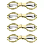 4 Pcs Folding Scissors Non-Rust Portable Mini Scissors Travel Small Shear Gold