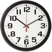 Chicago Lighthouse 67700000 Bold Quartz Contract Clock 13-3/4" Black