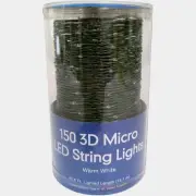 Sienna Color Christmas 150 3D Micro LED String Lights Warm White 49.6' UL Listed