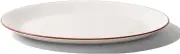 Made In Cookware - Serving Platter - White With Red Rim - Porcelain - Crafted in England