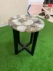 Round Table, Side Table, End Table, Agate Coffee Table Top Handmade Interiors