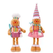 Handmade Christmas Gingerbreads Gnomes Plushies Scalable Collectible Decoration