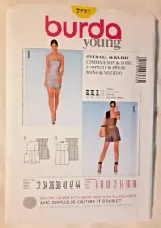 Burda Pattern 7233 Misses' Jumpsuit & Dress Sewing Craft Project (H)