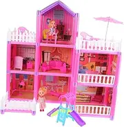 ibasenice Villa Castle Kit for Boys and Girls Boys and Girls Toys Educational Plaything Creative Assemble Toy Plastic DIY Kit