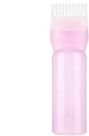 Hair Oil Applicator Bottle 17x4.5cm Portable Hair Dye Color Comb Bottle with Scale Root Comb Applicator Bottle Hair Dye Comb Bottle Lightweight Oil Bottle for Hair Scalp Treatment Essential and Hair