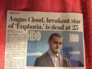 OBITUARY ANGUS CLOUD 1998 - 2023 EUPHORIA ACTOR BREAKOUT STAR